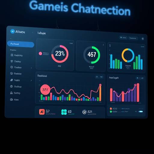 Dashboard with various AI tools icons, representing different aspects of game development.